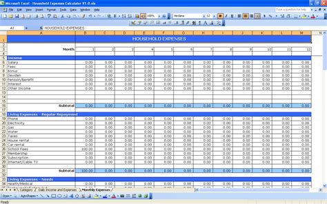 Home Expenses Spreadsheet Template — db-excel.com