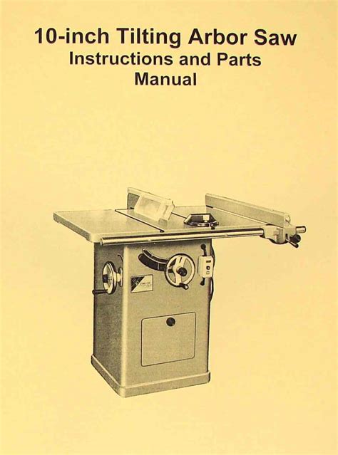 Table Saws - Ozark Tool Manuals & Books