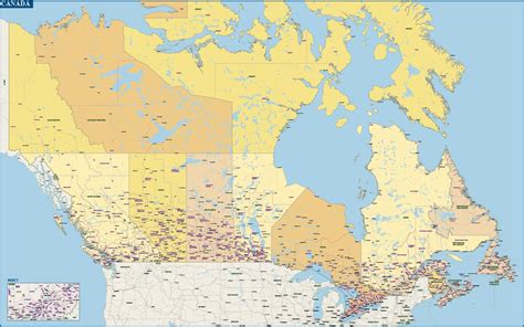 Canada Counties & Districts Map| Digital | Creative Force