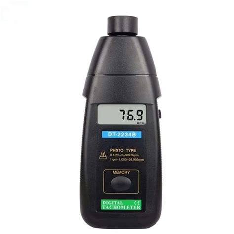 Digital Tachometer laser DT 2234B Digital Laser Photo Tachometer Non Contact RPM Meter velocity ...