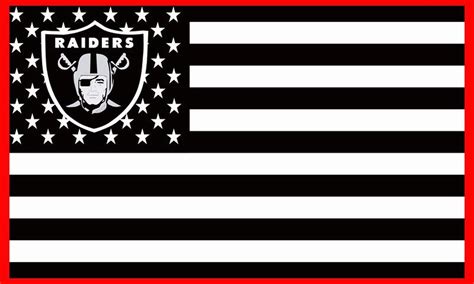 NEW Oakland Raiders Flag Black&White Color Star-Spangled Banners Flagswith Star