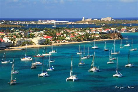 "Marigot Harbor Waterfront, St. Martin" by Roupen BAKER | Redbubble