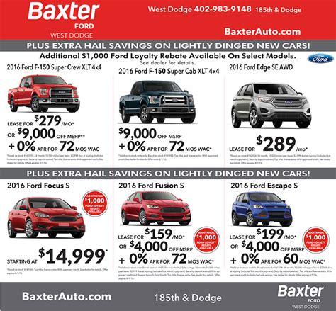 Auto Newspaper Ads | Baxter Ford