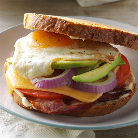 Bacon, Egg & Avocado Sandwiches Recipe | Taste of Home