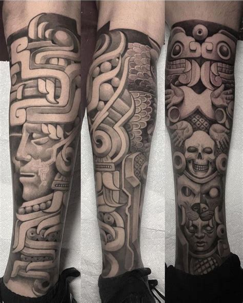 Aztec tattoo by @k12tattoos #mexicanstyle_tattoos #mexstyletats #mexicanculture #ink #tattoos # ...