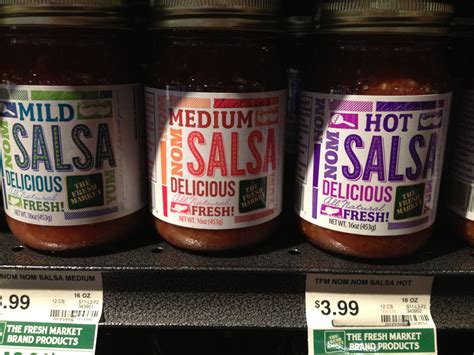 The Fresh Market has store brand clean salsa in all three heat varieties. | Hot salsa, Gold peak ...