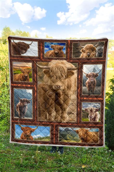 3d Highland Cow Quilt Love Cow Quilt Blanket Perfect Gifts | Etsy