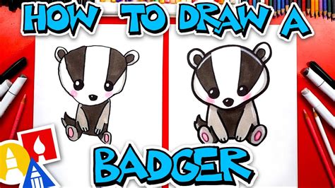 How To Draw Cartoon Badger - YouTube