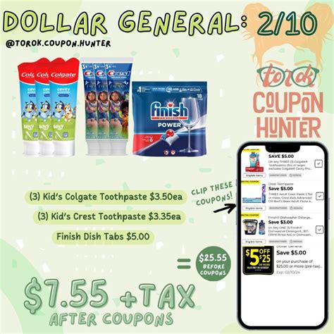 Dollar General Deals & Coupons Saturday 2/10 - Torok Coupon Hunter