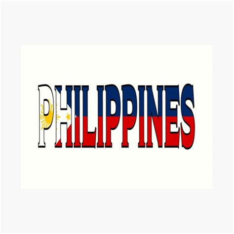 "Philippines Font With Philippine Flag" Art Print for Sale by Havocgirl ...