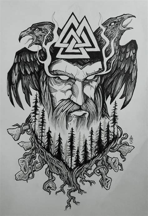 Old Norse Odin tattoo design / copyright belongs to Saana Taiga ...