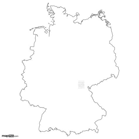Printable Blank Map Of Germany Outline Transparent Pn - vrogue.co