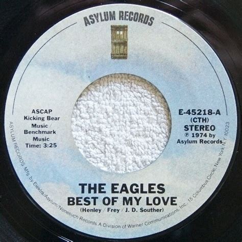 The Eagles* - Best Of My Love (1975, CTH - Terre Haute pressing, Vinyl) | Discogs