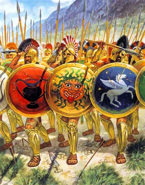 Greek hoplites in phalanx formation | Phalanx | Pinterest | Armaduras, Pintor y Armas