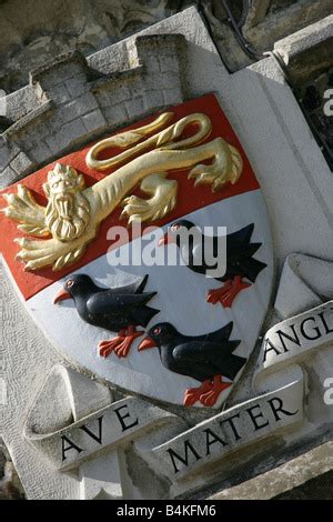 City of Canterbury, England. Canterbury Coat of Arms above the main ...