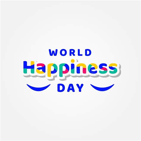 World Happiness Day Vector Design for Banner or Background Stock Vector - Illustration of ...