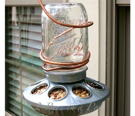 DIY Birdfeeder in Less Than 3 minutes... - 2 Bees in a Pod | Mason jars, Mason, Jar