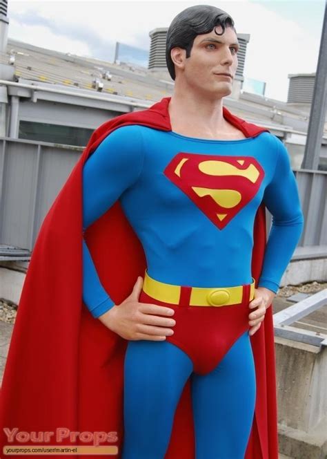 Superman Superman Movies costume and display. replica movie costume