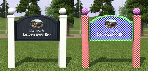Mod The Sims - Town Welcome Sign