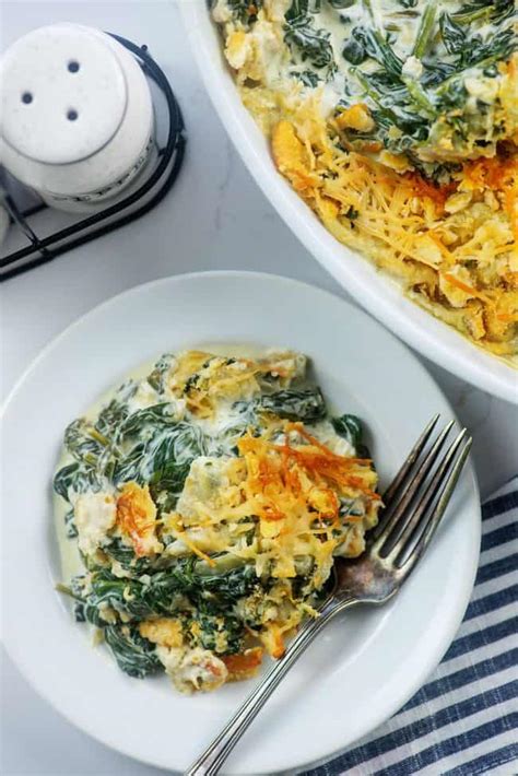 Favorite Creamed Spinach Casserole Recipe | Buns In My oven