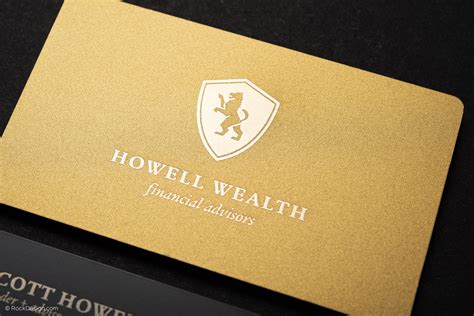 Laser Engraved Black & Gold Metal Business Cards