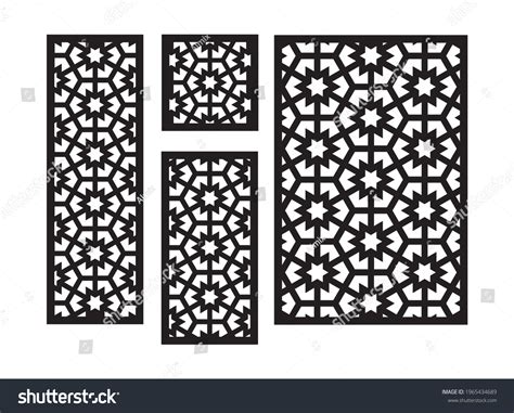 Islamic Arabic Laser Cut Pattern Decorative Stock Vector (Royalty Free ...