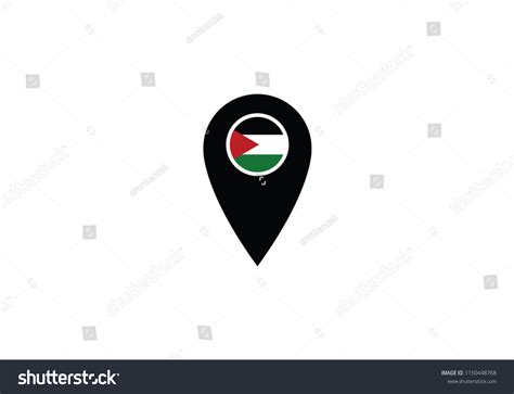 Palestine Location Pin Navigation Symbol Map Stock Vector (Royalty Free) 1150448768 | Shutterstock