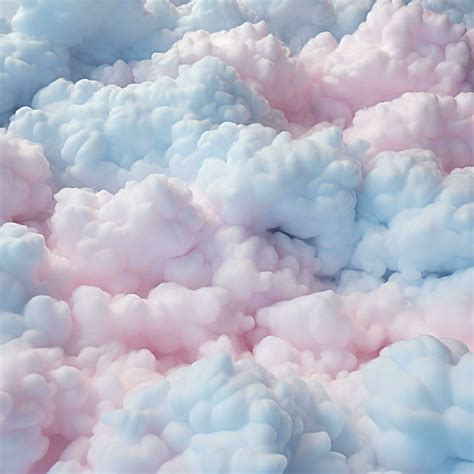 A cotton candy blue background with fluffy clouds 30698950 Stock Photo ...