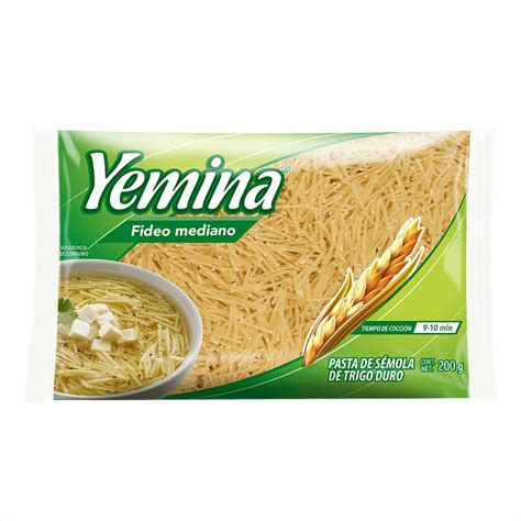 Sopa Yemina fideo mediano 200 g | Soriana