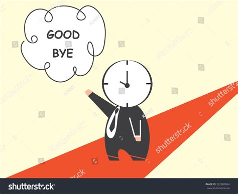 Time Say Goodbye Stock Vector Illustration 222907864 : Shutterstock