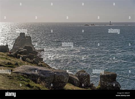 Wolf Rock Lighthouse Stock Photo - Alamy