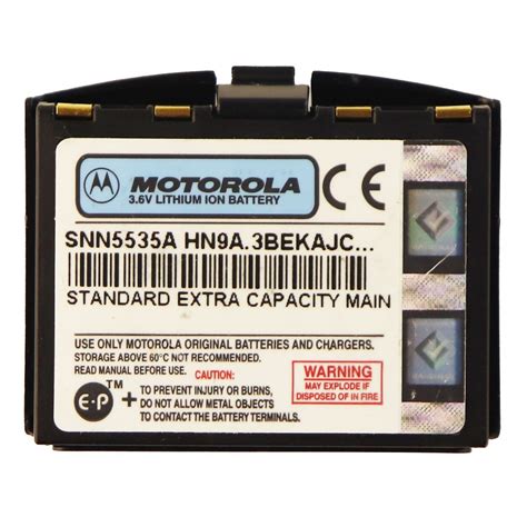 Motorola SNN5535A 3.6V Lithium Ion Battery for Moto StarTAC - Black ...