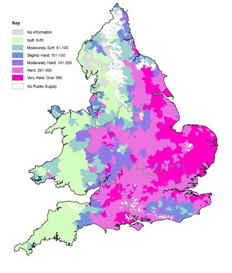 Hard Water Areas In the UK