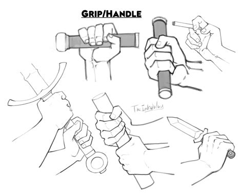 Hand References: Grip/Handle by TheInkyWay on Newgrounds