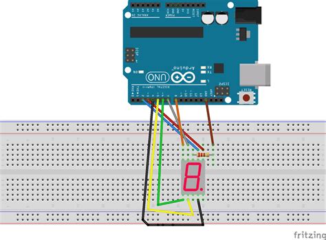 Программирование семисегментного индикатора arduino