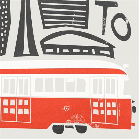 Toronto City Art Canada Art Streetcar Tram Canadian Print - Etsy Canada