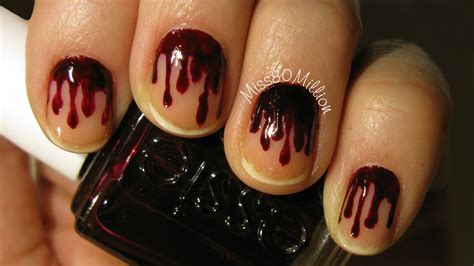 Bloody Nails - Halloween Nail Art Tutorial - YouTube