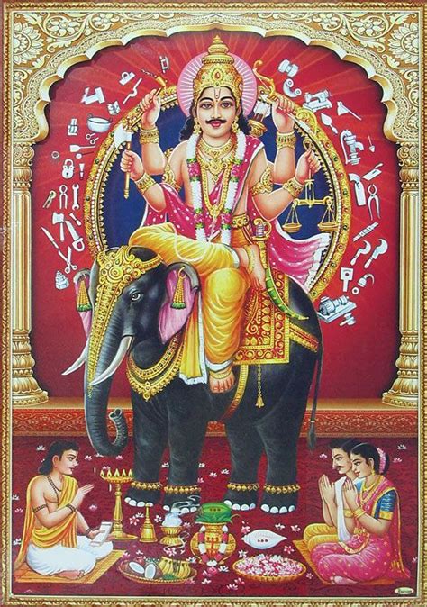 Vishwakarma - The Divine Architect - Glitter Poster | Poster, Gods and ...