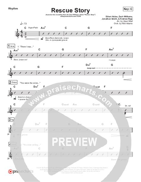 Rescue Story Sheet Music PDF (Zach Williams) - PraiseCharts