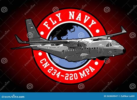 Indonesian Air Force Plane Gray Background Stock Vector - Illustration ...