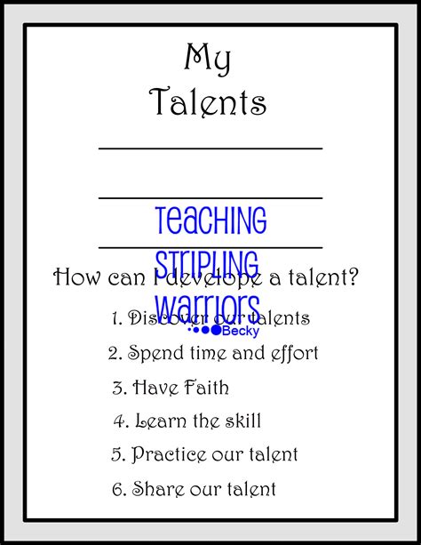 Lesson 26: Parable of the Talents - Teaching Stripling Warriors