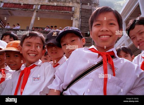 Vietnamese school boys wearing school uniform, Vietnam Stock Photo - Alamy