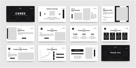 minimalist business presentation powerpoint template 10077053 Vector Art at Vecteezy