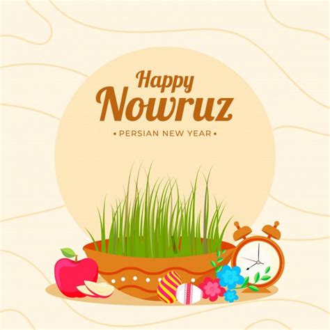 Happy Nowruz, Persian New Year Celebration Poster Design With Semeni ...