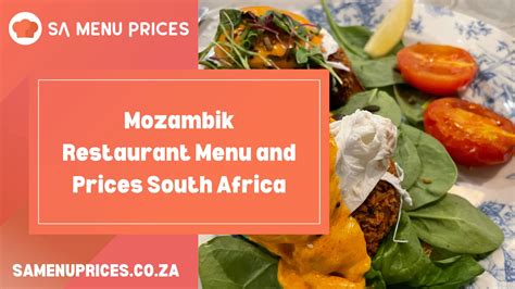 Mozambik Restaurant Menu and Prices South Africa - South Africa Menu Prices