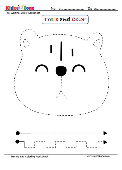 Bear Letter B Trace and Color Worksheet - KidzeZone