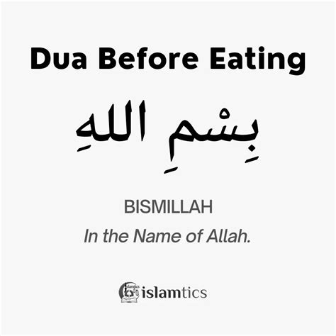 Dua After Eating & Dua before Eating. | islamtics