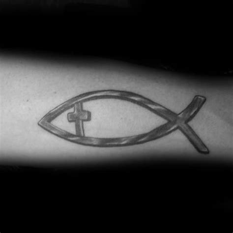 40 Ichthus Tattoo Designs For Men - Jesus Fish Ink Ideas