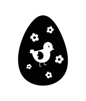 Premium Vector | Black egg silhouette