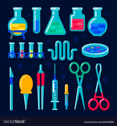 Chemical equipment for experiment Royalty Free Vector Image